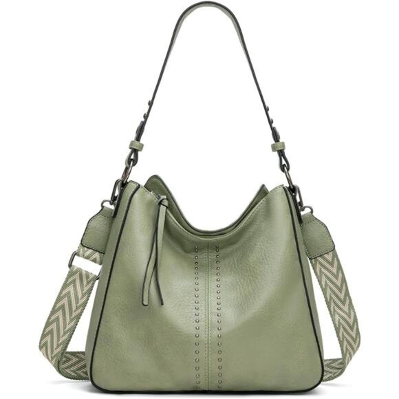Medium Hobo Bags for Women Guitar Strap-green - Picture 1 of 7